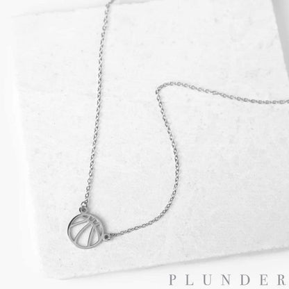 Defense (basketball, stainless-steel) Necklace