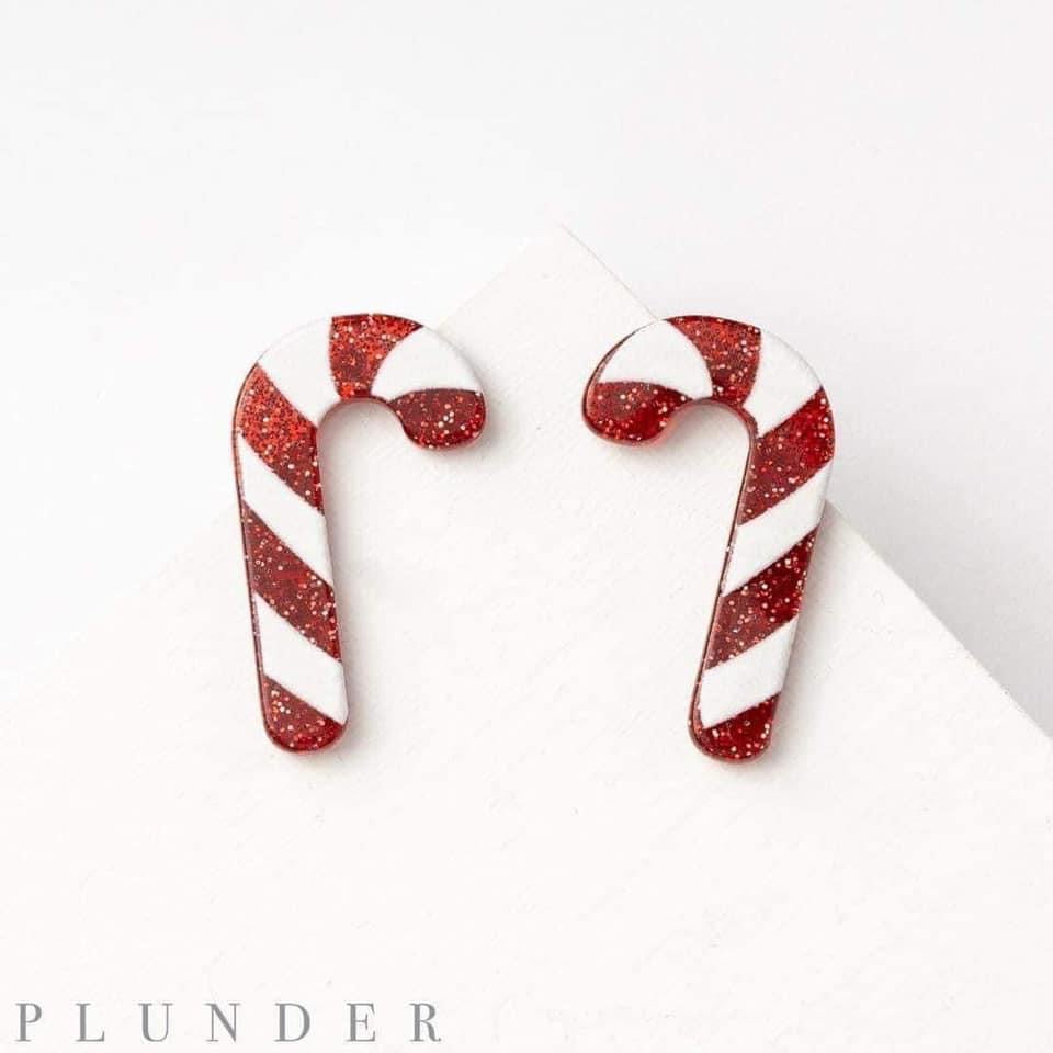 Candy Cane Studs