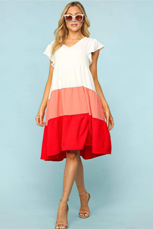 Midi Tiered Dress (Plus; Haptics)