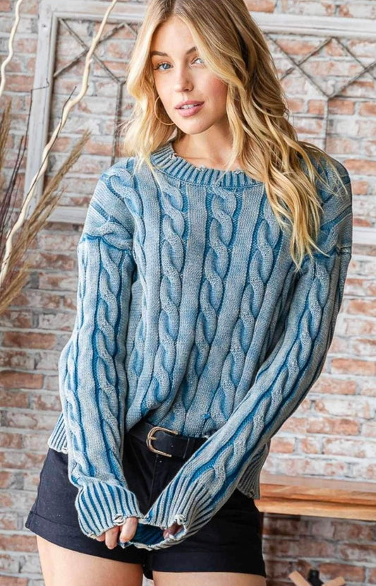 Denim-Colored Sweater