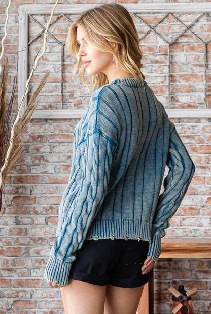 Denim-Colored Sweater