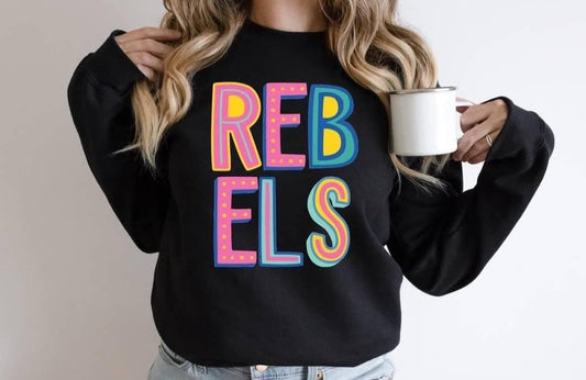 Colorful Rebels Small T-SHIRT (not sweatshirt as pictured)