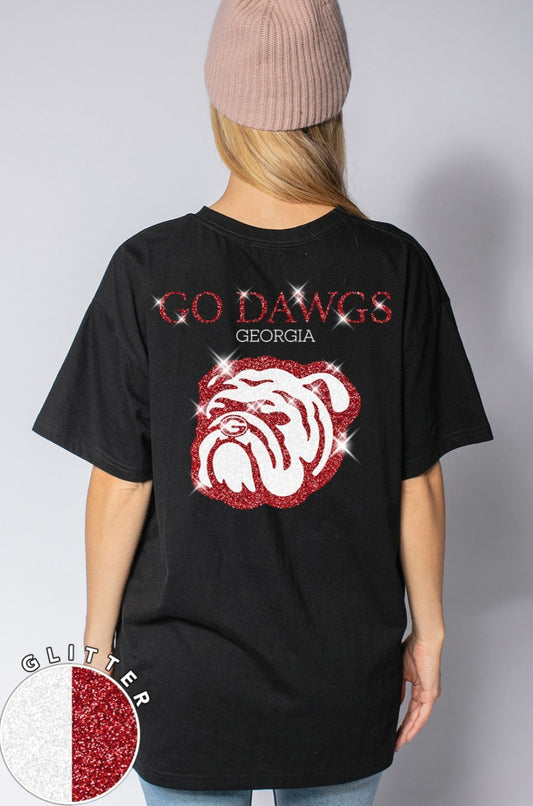 Glitter GA “Go Dawgs” Bulldog Tee